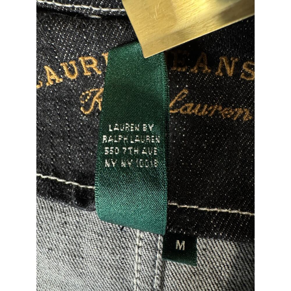 VTG Y2K Lauren Jeans Co. Ralph Lauren Dark Wash Denim Trench Coat M NWOT - Picture 5 of 11